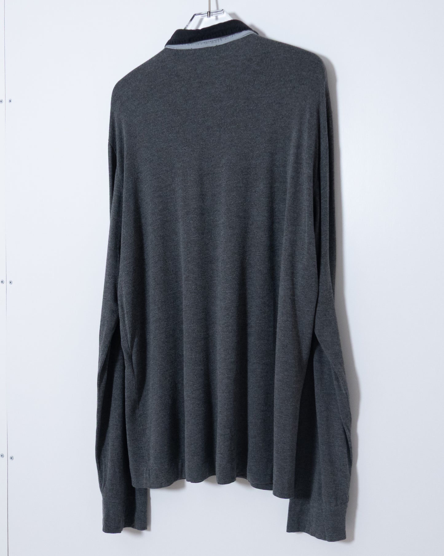 "EMPORIO ARMANI" cut and sew fabric L/S polo shirt