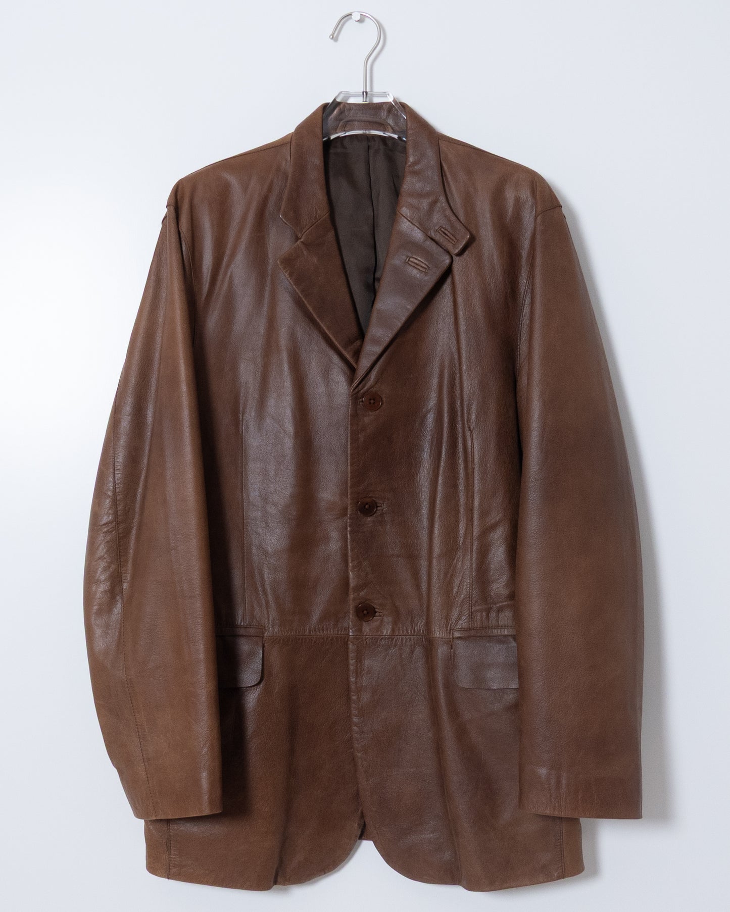 DKNY Leather Tailored Jacket