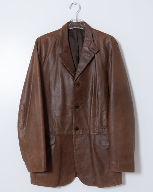 DKNY Leather Tailored Jacket