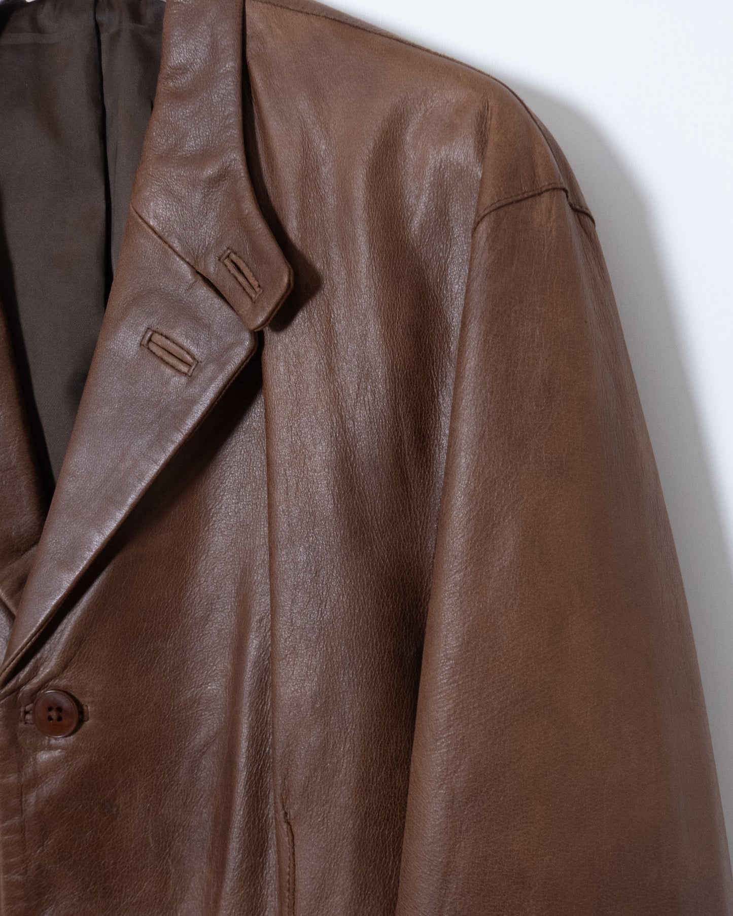DKNY Leather Tailored Jacket