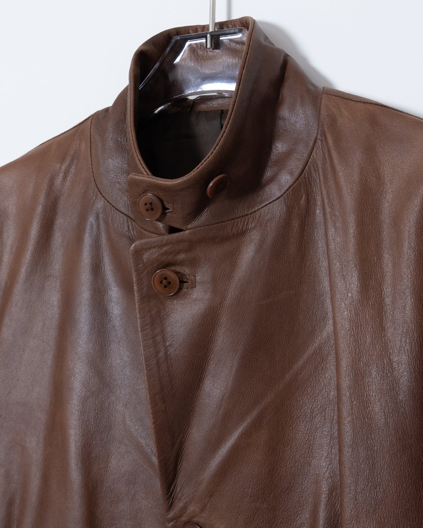 DKNY Leather Tailored Jacket
