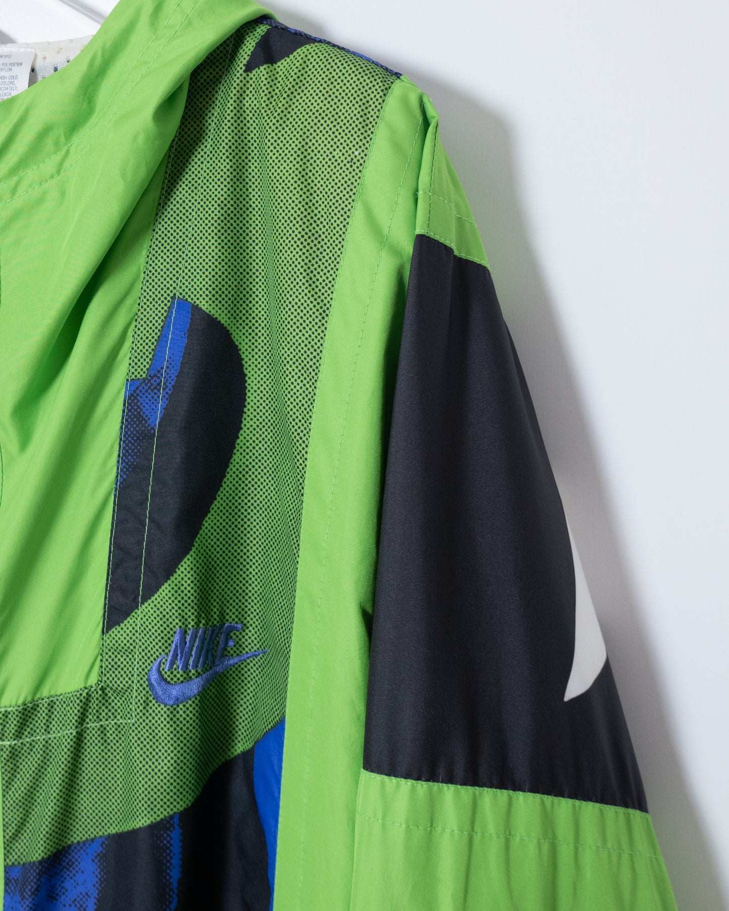 "NIKE" all over pattern nylon hooded jacket
